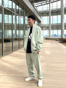 「バスケットボール」｜「アイテム（ジャケット/アウター）」を使った、KRさん（メンズ・177cm）の冬コーディネート