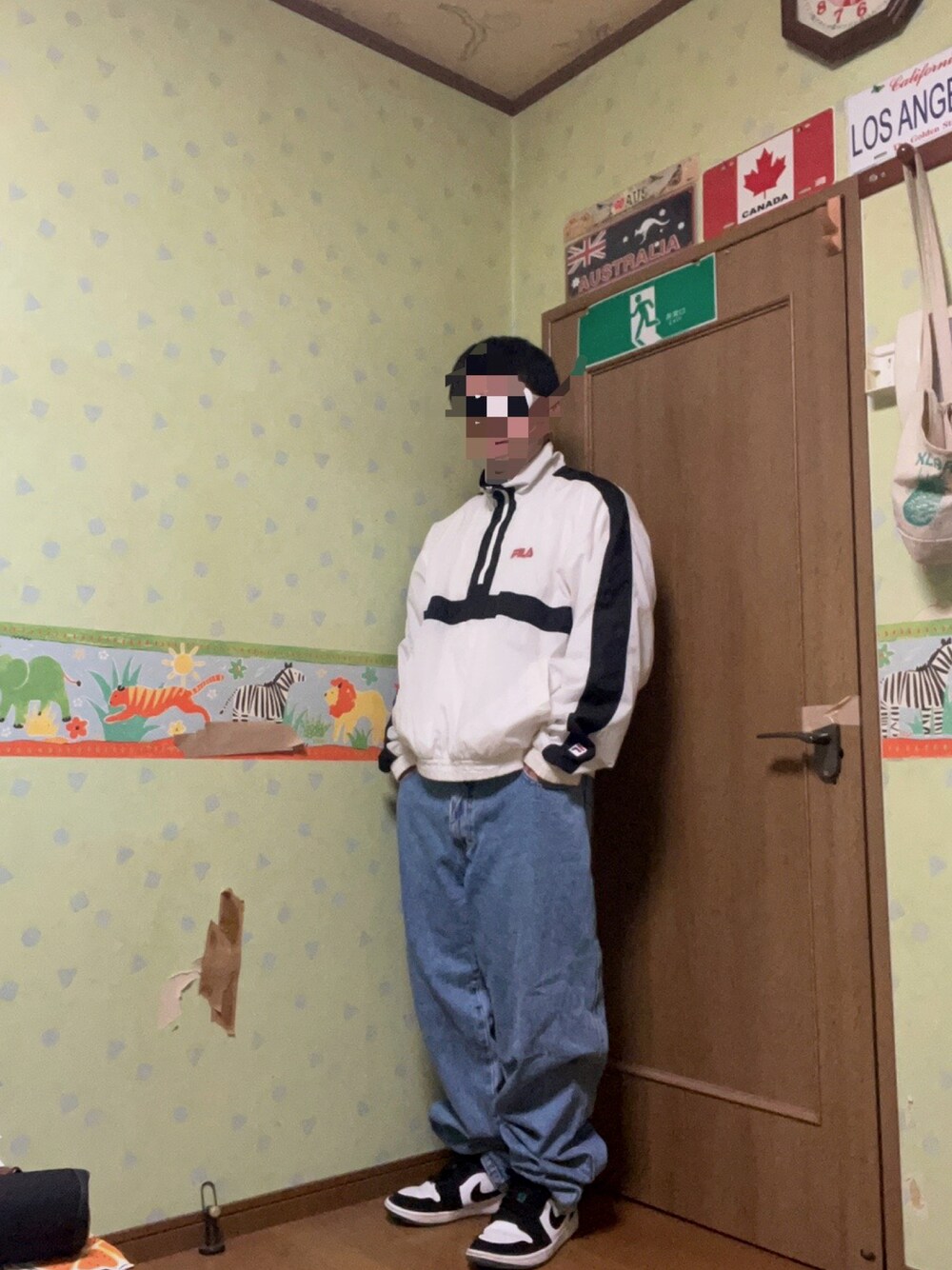 「お出かけコーデ日記、休日スタイル、シンプル、おしゃれさんと繋がりたい、メンズコーデ、春夏コーデ、カジュアル、オーバーサイズ、今日のコーデ、ストリート、ootd」｜「FILAのアイテム（その他トップス、ホワイト系）」を使った、yusuke8517さん（メンズ・170cm）の春コーディネートの1枚目の写真