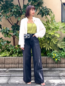 「tiptop（ティップトップ）のアイテム（デニムパンツ）」を使った、hitomi.さん（レディース・162cm）の夏コーディネート