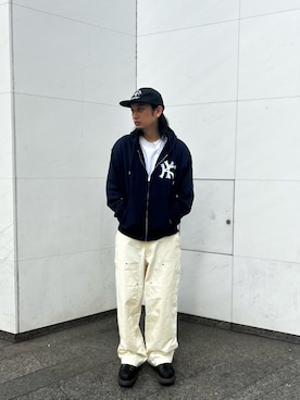 「アイテム（パーカー）」を使った、JUNさん（メンズ・175cm）の夏コーディネート