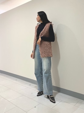 「HIMIKO（ヒミコ）のアイテム（ローファー）」を使った、HIMIKO　大和 香林坊店さん（レディース・162cm）の秋コーディネート