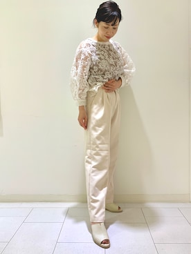 「ウェッジソール」｜HIMIKO　大和 香林坊店さん（レディース・162cm）の夏コーディネート