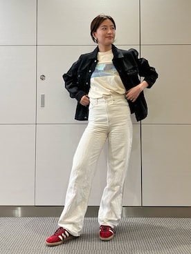 「グラフィックＴ」｜「アイテム（デニムジャケット）」を使った、TAさん（レディース・162cm）の夏コーディネート