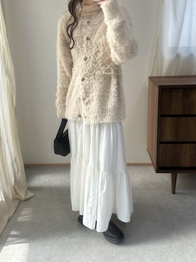 「アイテム（その他トップス）」を使った、minamii.__さん（レディース・163cm）の冬コーディネート
