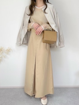 「libelle more（リベル モア）のアイテム（ブルゾン）」を使った、minamii.__さん（レディース・163cm）の春コーディネート