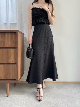 「ビスチェコーデ」｜「アイテム（ワンピース/ドレス）」を使った、minamii.__さん（レディース・164cm）の夏コーディネート