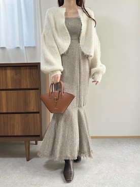 「CLEIO（クレイオ）のアイテム」を使った、minamii.__さん（レディース・164cm）の冬コーディネート