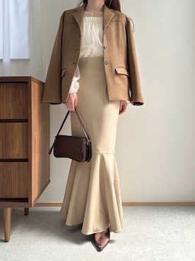 「archives（アルシーヴ）のアイテム（ジャケット/アウター）」を使った、minamii.__さん（レディース・164cm）の秋コーディネート