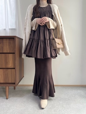 「ティアードワンピース」｜minamii.__さん（レディース・164cm）の秋コーディネート