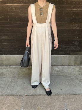 「classicalelf（クラシカルエルフ）のアイテム（オールインワン・サロペット）」を使った、minamii.__さん（レディース・163cm）の秋コーディネート