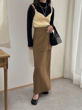 「H&M（エイチ・アンド・エム）のアイテム（カーディガン/ボレロ）」を使った、minamii.__さん（レディース・163cm）の秋コーディネート