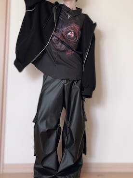 「Ellno Loset（エルノロゼット）のアイテム（パーカー）」を使った、なおさん（メンズ・165cm）の秋コーディネート