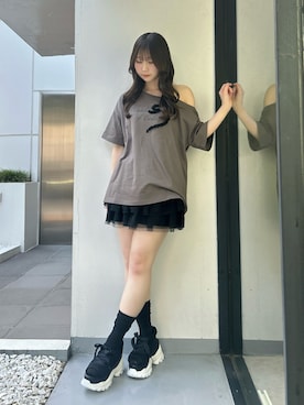 「dazzlin（ダズリン）のアイテム」を使った、kahoさん（レディース・154cm）の夏コーディネート