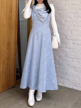 「アイテム（ワンピース/ドレス）」を使った、kahoさん（レディース・154cm）の秋コーディネート