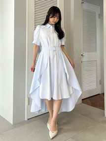dazzlin POLO BCS ヘムレイヤードシャツワンピース　美品 POLO BCS dazzlin コラボ ヘムレイヤードシャツワンピース