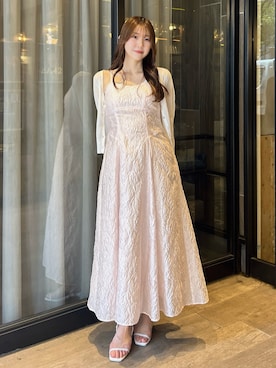 「ジャガード」｜「アイテム（ワンピース/ドレス）」を使った、kahoさん（レディース・154cm）の夏コーディネート