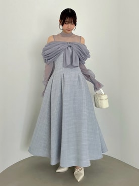 「アイテム（ドレス）」を使った、kahoさん（レディース・154cm）の秋コーディネート