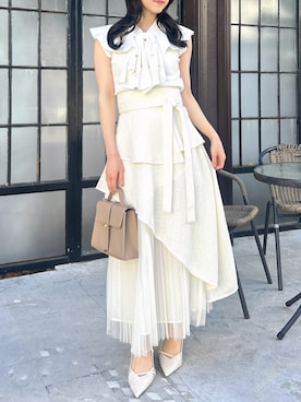 「半袖ニット」｜kahoさん（レディース・154cm）の春コーディネート