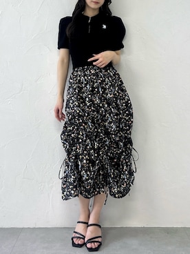 「dazzlin（ダズリン）のアイテム」を使った、kahoさん（レディース・154cm）の春コーディネート