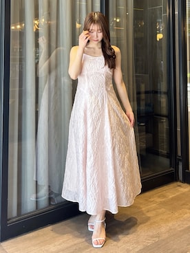 「ジャガード」｜「アイテム（ワンピース/ドレス）」を使った、kahoさん（レディース・154cm）の夏コーディネート
