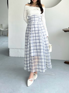 「dazzlin（ダズリン）のアイテム」を使った、kahoさん（レディース・154cm）の夏コーディネート