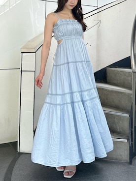 「水色」｜「アイテム（ワンピース/ドレス）」を使った、kahoさん（レディース・154cm）の夏コーディネート