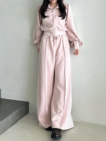 dazzlin 【≠ME 谷崎早耶コラボ】レースラインジップスウェット ピンクS ≠ME 谷崎早耶コラボ】レースラインジップスウェット｜ダズリン