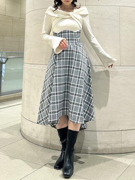 「着痩せコーデ」｜「アイテム（ワンピース/ドレス）」を使った、kahoさん（レディース・154cm）の秋コーディネート