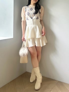 「dazzlin（ダズリン）のアイテム」を使った、kahoさん（レディース・154cm）の夏コーディネート