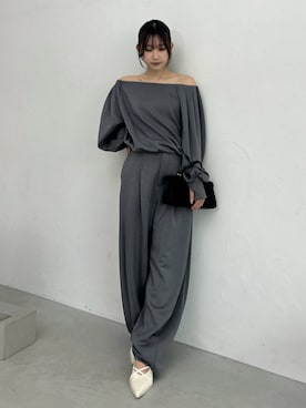 「アイテム（スウェットパンツ）」を使った、kahoさん（レディース・154cm）の秋コーディネート