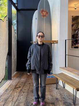 「Saturdays NYC（サタデーズ ニューヨークシティ ）のアイテム」を使った、Kisaraさん（レディース・153cm）の冬コーディネート