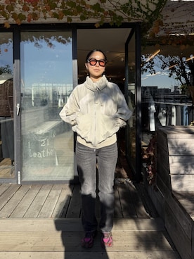 「アイテム（セットアップ、ホワイト系）」を使った、Kisaraさん（レディース・153cm）の冬コーディネート