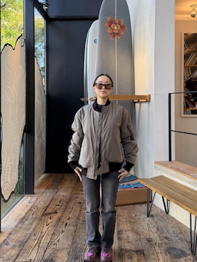 「Saturdays NYC（サタデーズ ニューヨークシティ ）のアイテム」を使った、Kisaraさん（レディース・153cm）の冬コーディネート