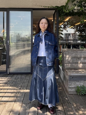 「Saturdays NYC（サタデーズ ニューヨークシティ ）のアイテム（ジャケット/アウター）」を使った、Kisaraさん（レディース・153cm）の夏コーディネート