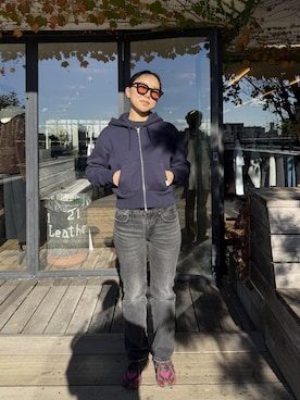 「Saturdays NYC（サタデーズ ニューヨークシティ ）のアイテム」を使った、Kisaraさん（レディース・153cm）の冬コーディネート