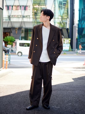 UNITED TOKYOのテーラードジャケット（ブラウン系）を使った人気