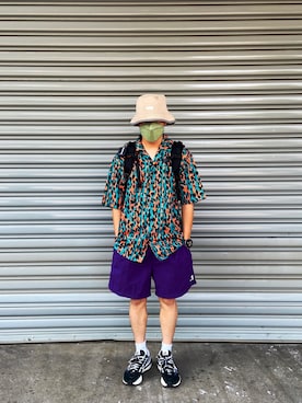 「DEMARCOLAB（デマルコラブ）のアイテム」を使った、零中翰さん（メンズ・169cm）の春コーディネート
