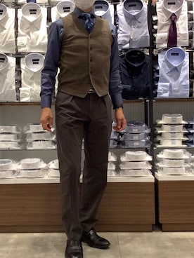 BRICK HOUSE by Tokyo Shirts 岡崎イオンモール店さん（メンズ・172cm）の秋コーディネート
