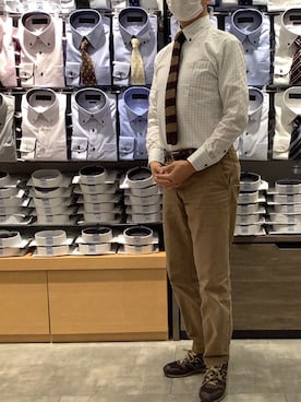 「Brick House 岡崎」｜BRICK HOUSE by Tokyo Shirts 岡崎イオンモール店さん（メンズ・172cm）の冬コーディネート