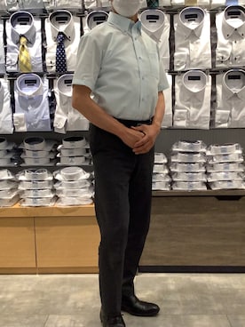 「TOKYO SHIRTS（トウキョウシャツ）のアイテム（ベルト）」を使った、BRICK HOUSE by Tokyo Shirts 岡崎イオンモール店さん（メンズ・172cm）の春コーディネート