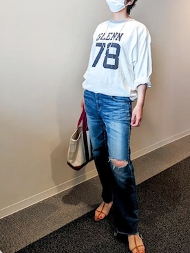 「surt（サート）のアイテム」を使った、MINAさん（レディース・166cm）の夏コーディネート