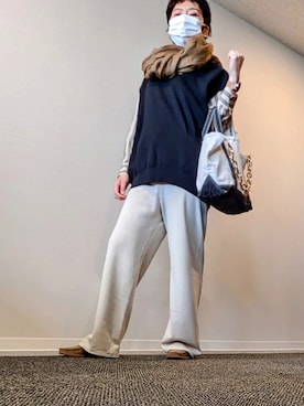 「HAVEL studio（ハーヴェルスタジオ）のアイテム」を使った、MINAさん（レディース・166cm）の春コーディネート