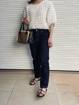 「みんなの白Tフェス」｜「アイテム（ハンドバッグ）」を使った、poooonyooさん（レディース・147cm）の夏コーディネート