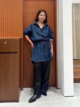 「Ungrid（アングリッド）のアイテム（ワンピース/ドレス）」を使った、瀬川百花さん（レディース・156cm）の秋コーディネート