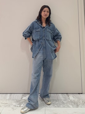 「Ungrid（アングリッド）のアイテム（シャツ/ブラウス）」を使った、瀬川百花さん（レディース・156cm）の秋コーディネート