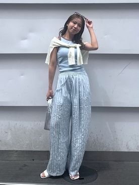 瀬川百花さん(レディース・156cm)の夏コーディネート