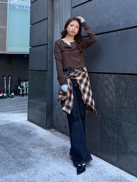 瀬川百花さん（レディース・156cm）の秋コーディネート