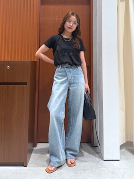 「Ungrid（アングリッド）のアイテム」を使った、瀬川百花さん（レディース・156cm）の夏コーディネート