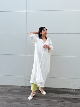 「ピスタチオ」｜「アイテム（サンダル）」を使った、瀬川百花さん（レディース・156cm）の春コーディネート