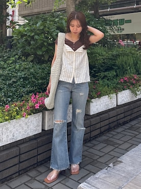 瀬川百花さん（レディース・156cm）の春コーディネート